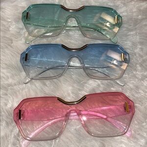 *Trendy* Bulk Sunglasses Set in Pink, Blue, and Green